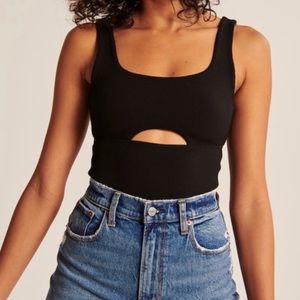 Abercrombie and fitch black keyhole bodysuit.